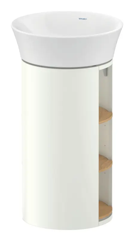 Duravit White Tulip Waschtischunterschrank bodenstehend mit 3 offenen Fächern 410 x 750 x 410 mm - Eiche Natur Matt / Weiß Seidenmatt Lack Neu