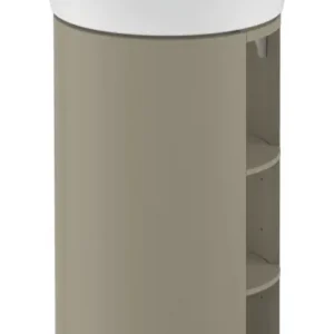 Aktuell Duravit White Tulip Waschtischunterschrank bodenstehend mit 3 offenen Fächern 410 x 750 x 410 mm - Steingrau Hochglanz Lack