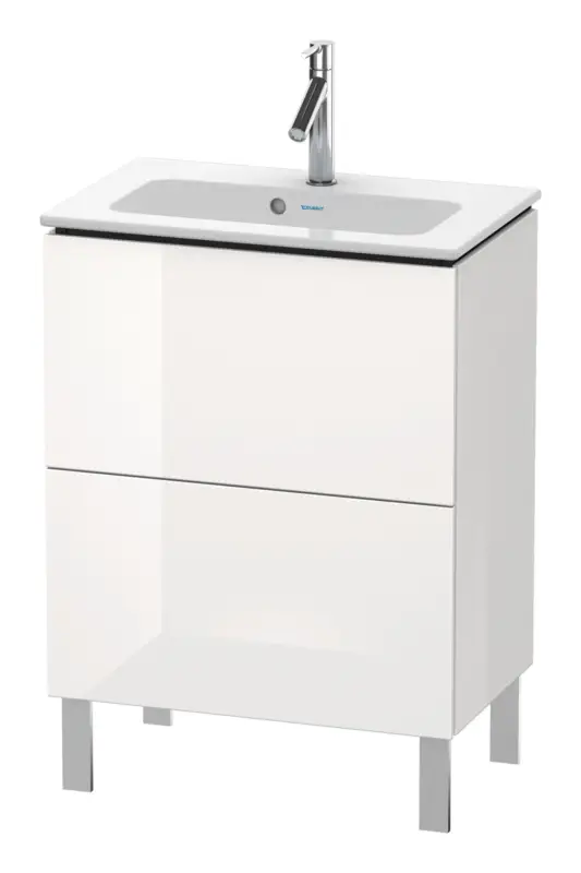 Duravit L-Cube Waschtischunterschrank mit 2 Auszügen 620 x 704 x 391 mm - Eiche Schwarz Matt Neue Ware