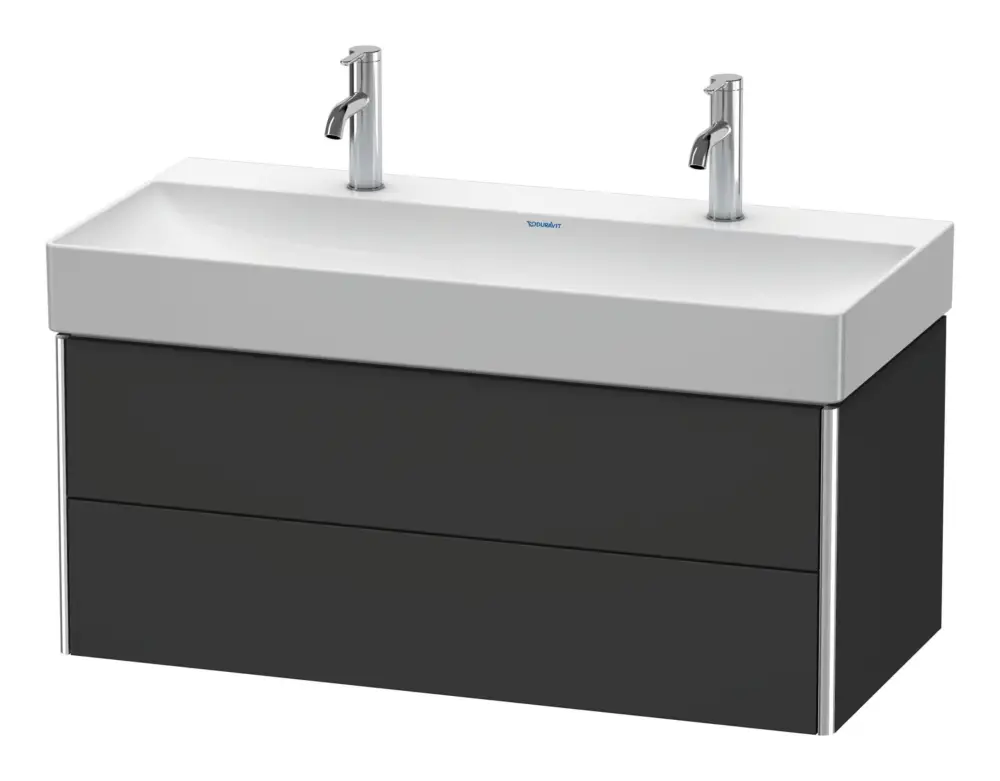 Preiswert Duravit XSquare Waschtischunterschrank mit 2 Auszügen 984 x 397 x 460 mm - Graphit Supermatt