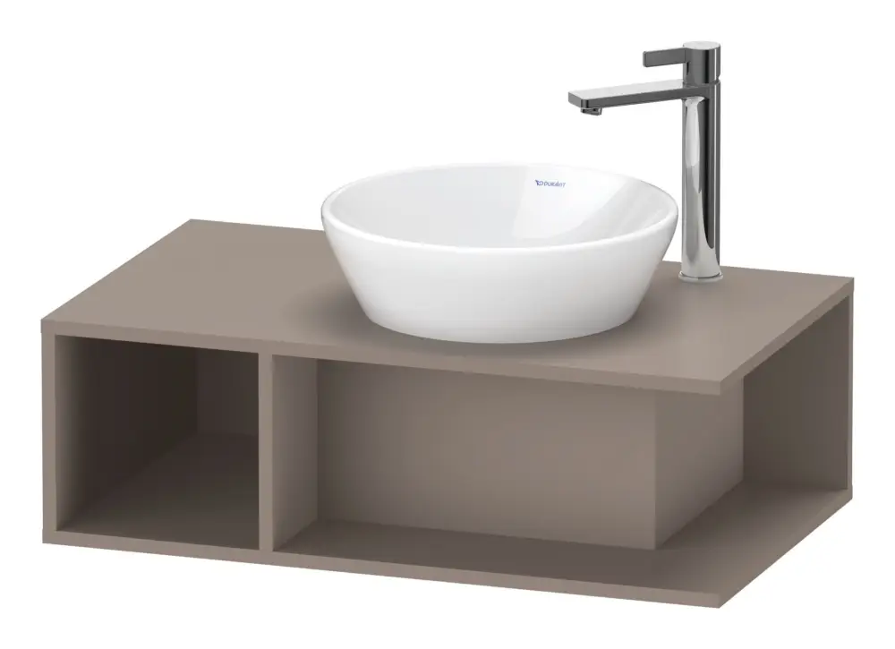 Markenware Duravit D-Neo Konsolenwaschtischunterschrank mit 1 offenen Fach links 800 x 260 x 480 mm - Basalt Matt