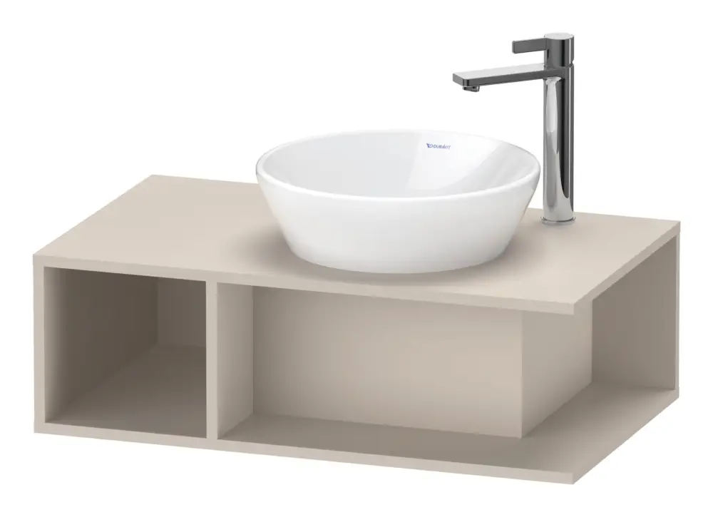 Super-Preis Duravit D-Neo Konsolenwaschtischunterschrank mit 1 offenen Fach links 800 x 260 x 480 mm - Taupe Matt