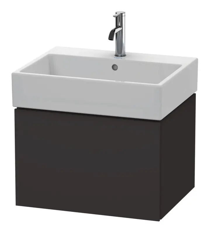 Duravit L-Cube Waschtischunterschrank mit 1 Auszug 584 x 394 x 459 mm - Graphit Supermatt Echt