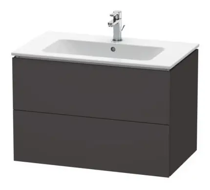 Duravit L-Cube Waschtischunterschrank mit 2 Auszügen 820 x 550 x 481 mm - Graphit Supermatt Preisreduziert