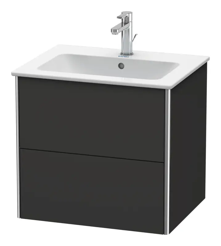 Duravit XSquare Waschtischunterschrank mit 2 Auszügen 610 x 560 x 478 mm - Graphit Supermatt Abverkauf