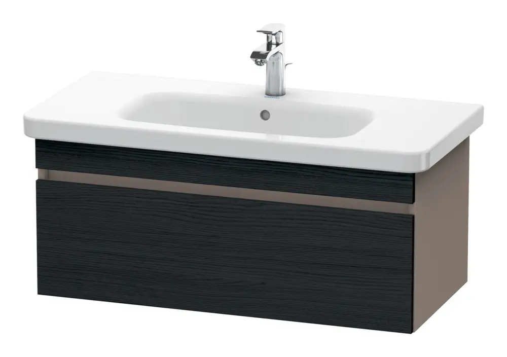 Wochenendangebot Duravit DuraStyle Waschtischunterschrank mit 1 Auszug 930 x 398 x 448 mm - Eiche Schwarz Matt / Basalt Matt
