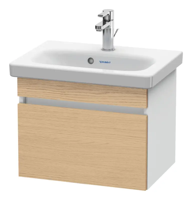 Duravit DuraStyle Waschtischunterschrank Compact mit 1 Auszug 500 x 398 x 368 mm - Eiche Natur Matt / Weiß Matt Mega-Angebot