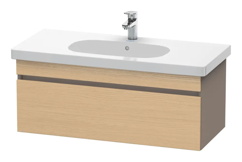 Duravit DuraStyle Waschtischunterschrank mit 1 Auszug 1000 x 398 x 453 mm - Eiche Natur Matt / Basalt Matt Sonderangebot