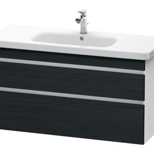 Angebot Duravit DuraStyle Waschtischunterschrank mit 2 Auszügen 1130 x 610 x 448 mm - Eiche Schwarz Matt / Weiß Matt