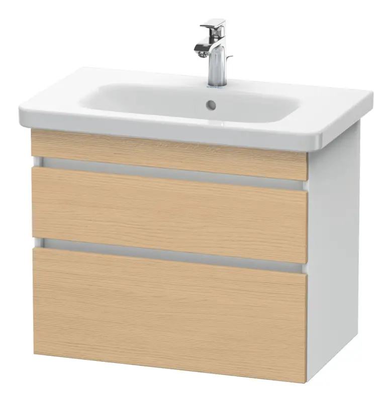Angebot Duravit DuraStyle Waschtischunterschrank mit 2 Auszügen 730 x 610 x 448 mm - Eiche Natur Matt / Weiß Matt