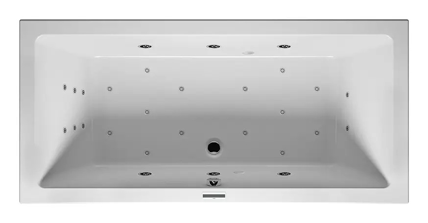 Bestpreis Riho Lugo Joy Rechteck-Whirlpool Technik rechts 1900 x 900 mm - Weiß Glänzend