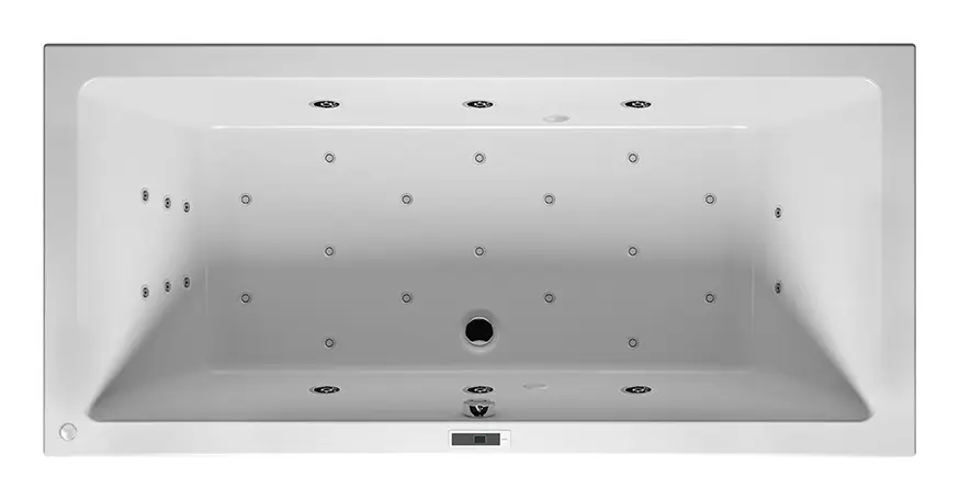 Aktuell Riho Lugo Bliss Rechteck-Whirlpool Technik rechts 2000 x 900 mm - Weiß Glänzend