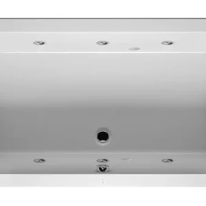 Super-Preis Riho Lugo Flow Rechteck-Whirlpool Technik rechts 1600 x 700 mm - Weiß Glänzend