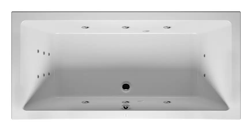 Begrenztes Angebot Riho Lugo Flow Rechteck-Whirlpool Technik links 1600 x 700 mm - Weiß Glänzend