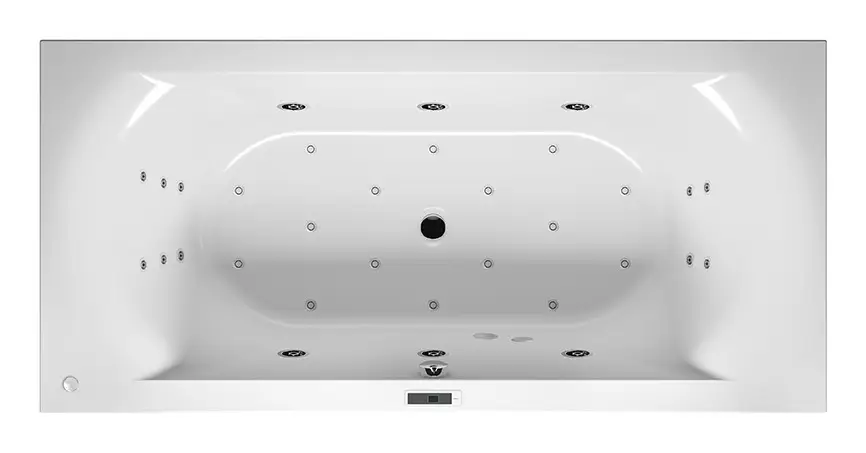 Sonderaktion Riho Linares Bliss Rechteck-Whirlpool Technik rechts 1600 x 700 mm - Weiß Glänzend