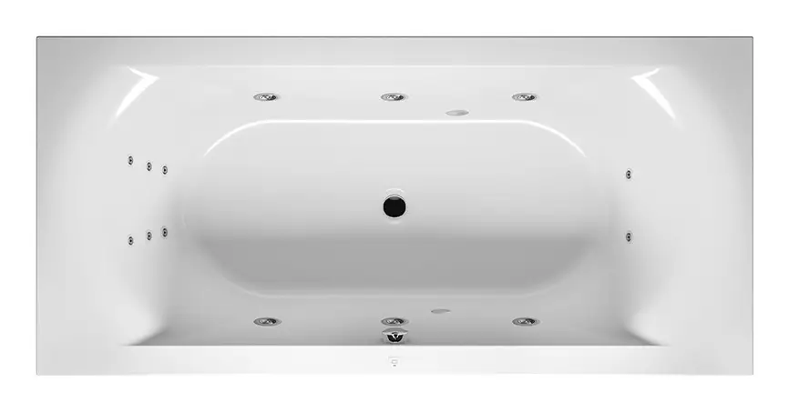 Garantierte Lieferung Riho Linares Flow Rechteck-Whirlpool Technik rechts 1600 x 700 mm - Weiß Glänzend