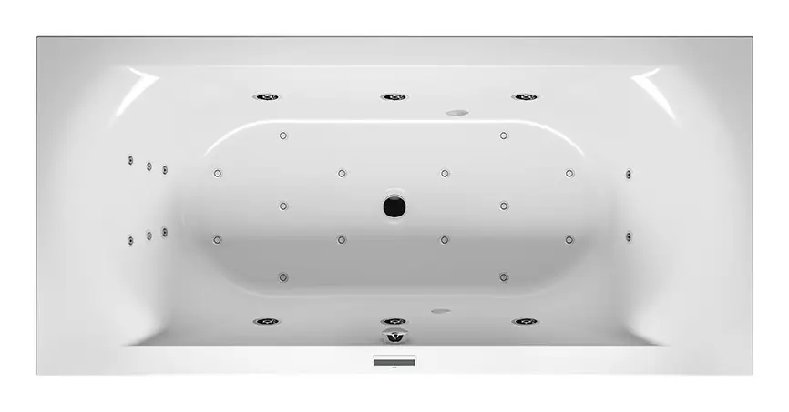 Preiswert Riho Linares Joy Rechteck-Whirlpool Technik rechts 1600 x 700 mm - Weiß Glänzend