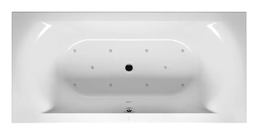 Preisknaller Riho Linares Air Rechteck-Whirlpool Technik rechts 1700 x 750 mm - Weiß Glänzend
