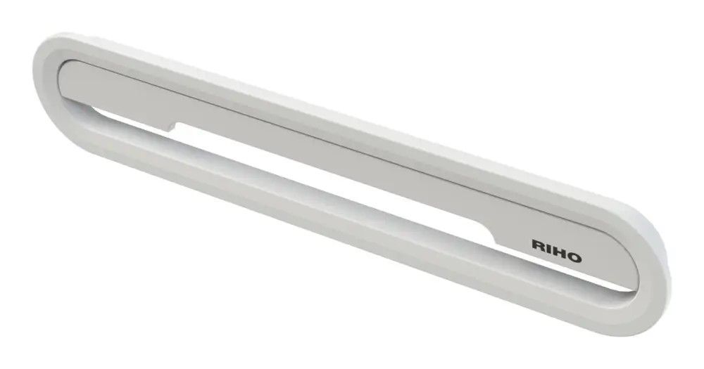 Sonderangebot Riho Zubehör Überlaufabdeckung für Riho Fall 140 x 30 mm - Weiß Glänzend