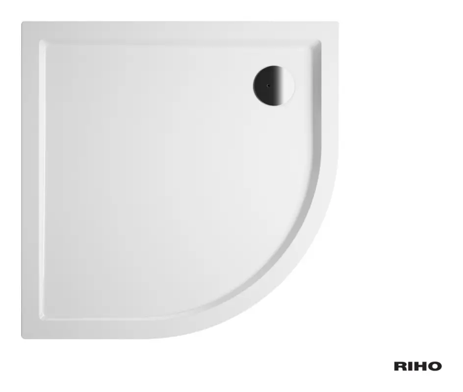Bestpreis Riho Zürich Viertelkreisduschwanne 1200 x 1200 mm - Weiß Glänzend