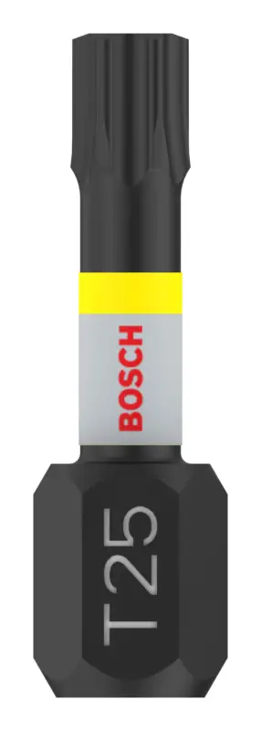 Zertifiziert Bosch Pro Torx Impact Bit, T25, 25 mm - 2er-Pack(Verpackungseinheit: 5Stück)
