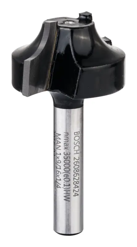 Zertifiziert Bosch Pro Abrundfräser, 1/4 Zoll, 6,3 x 25,4 x 14 x 46 mm