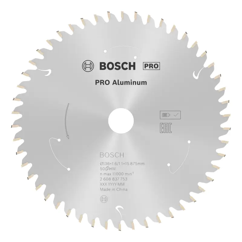Nur Für Kurze Zeit Bosch Pro Aluminium cordless Kreissägeblatt, 136 x 1,6 x 15,875 mm, 50 Zähne, für Akku-Handkreissägen