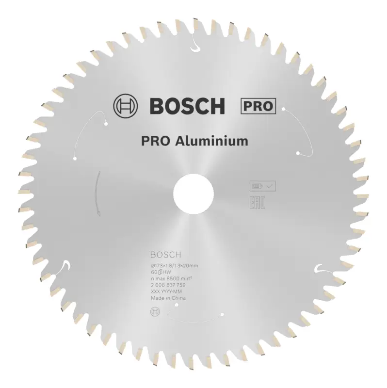 Bosch Pro Aluminium cordless Kreissägeblatt, 173 x 1,8 x 20 mm, 52 Zähne, für Akku-Handkreissägen Neue Ware