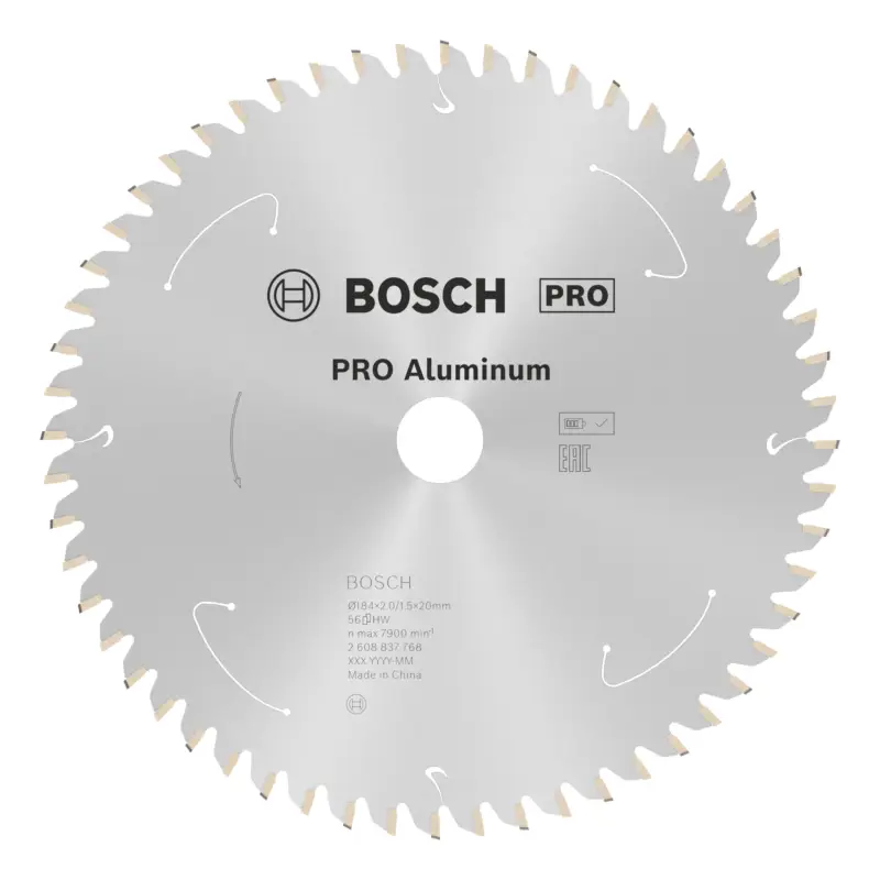 Finale Aktion Bosch Pro Aluminium cordless Kreissägeblatt, 184 x 2 x 20 mm, 56 Zähne, für Akku-Handkreissägen