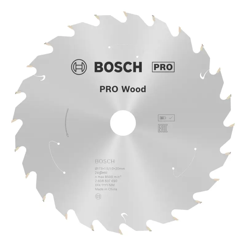 Direktkauf Bosch Pro Wood cordless Kreissägeblatt, 173 x 1,5 x 20 mm, 24 Zähne, für Akku-Handkreissägen