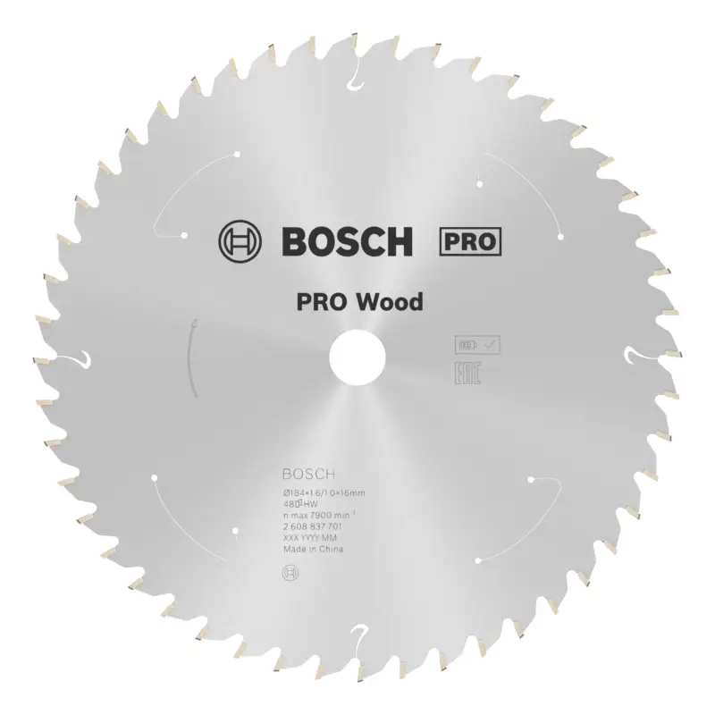 Neue Kollektion Bosch Pro Wood cordless Kreissägeblatt, 184 x 1,6 x 16 mm, 48 Zähne, für Akku-Kapp- und Gehrungssägen