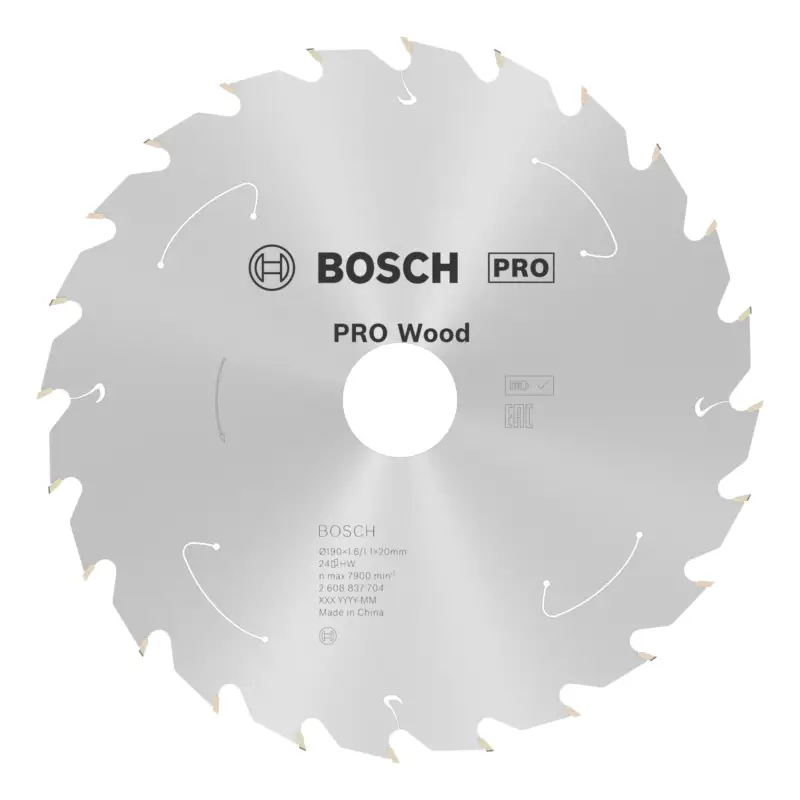 Ausverkauf Bosch Pro Wood cordless Kreissägeblatt, 190 x 1,6 x 20 mm, 24 Zähne, für Akku-Handkreissägen