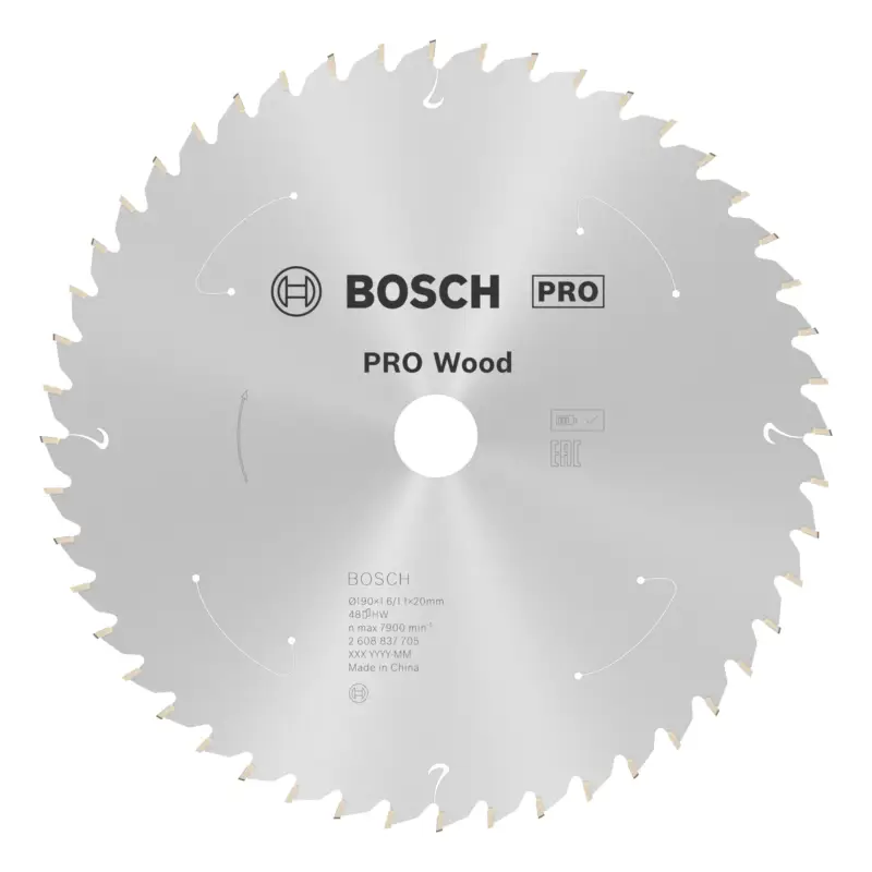 Bosch Pro Wood cordless Kreissägeblatt, 190 x 1,6 x 20 mm, 48 Zähne, für Akku-Kapp- und Gehrungssägen Markenware