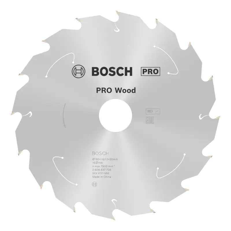 Bosch Pro Wood cordless Kreissägeblatt, 190 x 1,6 x 30 mm, 16 Zähne, für Akku-Handkreissägen Super-Preis