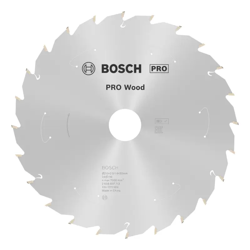 Saisonangebot Bosch Pro Wood cordless Kreissägeblatt, 210 x 1,7 x 30 mm, 24 Zähne, für Akku-Tischkreissägen