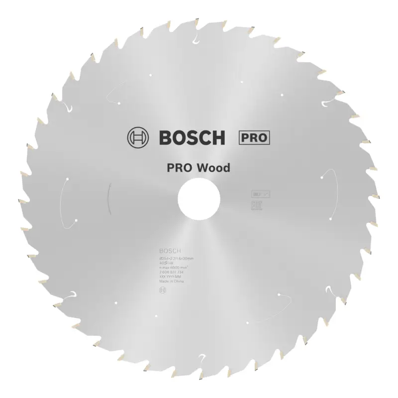 Sonderangebot Bosch Pro Wood cordless Kreissägeblatt, 254 x 2,2 x 30 mm, 40 Zähne, für Akku-Tischkreissägen