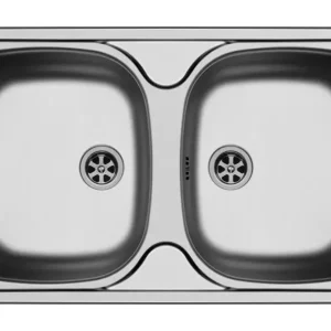Expressversand Pyramis E78 Einbauspüle mit zwei Becken Edelstahl Glatt 780 x 435 mm