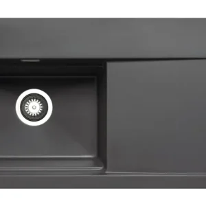 Pyramis Tekton Einbauspüle links Pyragranite 1000 x 510 mm Iron Grey Nur Heute