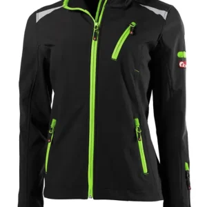 Fortis Damen-Softshelljacke twenty-four, schwarz/hellgrün, Größe M Sale