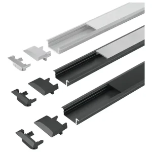 Günstig Halemeier ChannelLine C 10er Set sw L3000, Alu-und Abdeckprofil