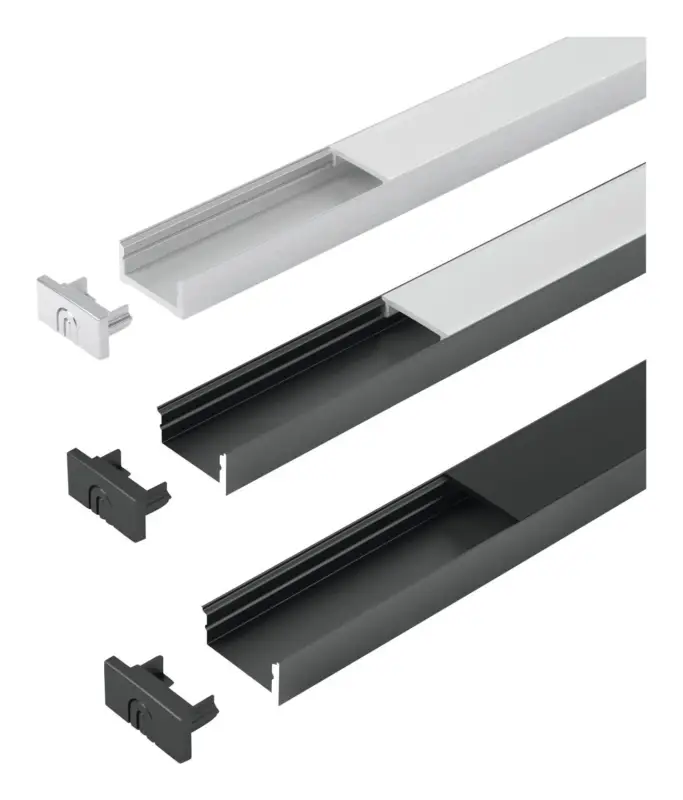 Heißes Angebot Halemeier ChannelLine D 10er Set L3m, Alu/Abdeckung klar