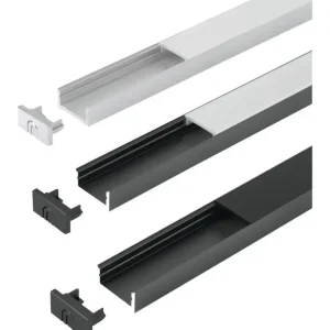 Halemeier ChannelLine D, black, opal, 10 Set L2m Alu-+ Abdeckprofil Rabatt