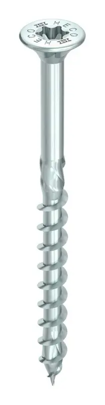 Billig Heco TOPIX-plus Senkkopfschraube TD 6 x 90 TG Fräsrippen TD verzinkt blau T25(Verpackungseinheit: 100Stück)
