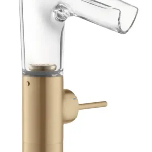 Axor Starck V Einhebel-Waschtischmischer 220 mit Glasauslauf - Brushed Bronze Preis Gesenkt