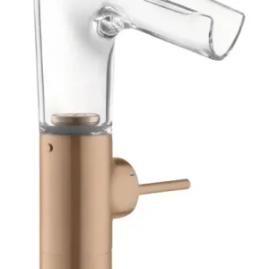 Axor Starck V Einhebel-Waschtischmischer 220 mit Glasauslauf - Brushed Red Gold Angebot