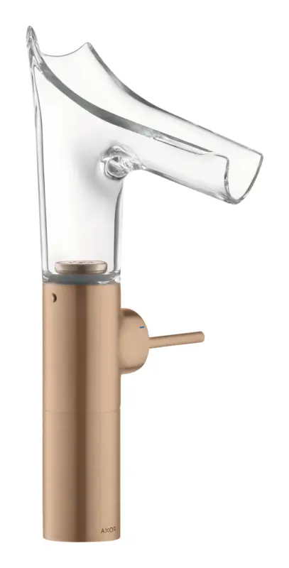 Axor Starck V Einhebel-Waschtischmischer 220 mit Glasauslauf - Brushed Red Gold Angebot