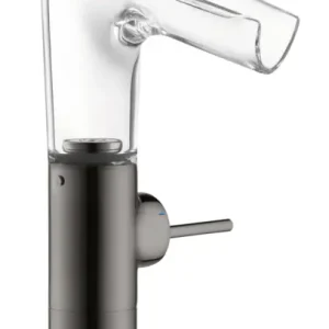Axor Starck V Einhebel-Waschtischmischer 220 mit Glasauslauf - Polished Black Chrome Meistverkauft