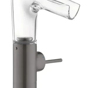 Axor Starck V Einhebel-Waschtischmischer 220 mit Glasauslauf - Brushed Black Chrome Must-Have