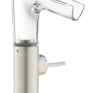 Bestseller Axor Starck V Einhebel-Waschtischmischer 220 mit Glasauslauf - Edelstahl Optic