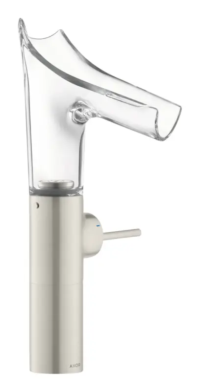 Bestseller Axor Starck V Einhebel-Waschtischmischer 220 mit Glasauslauf - Edelstahl Optic